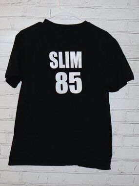 🖤 Gildan Softstyle Graphic Tee · Men’s Medium · Black “SLIM 85”